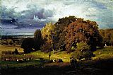 George Inness Autumn Oaks painting